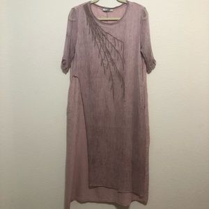Boutique brand silk / linen dress maxi